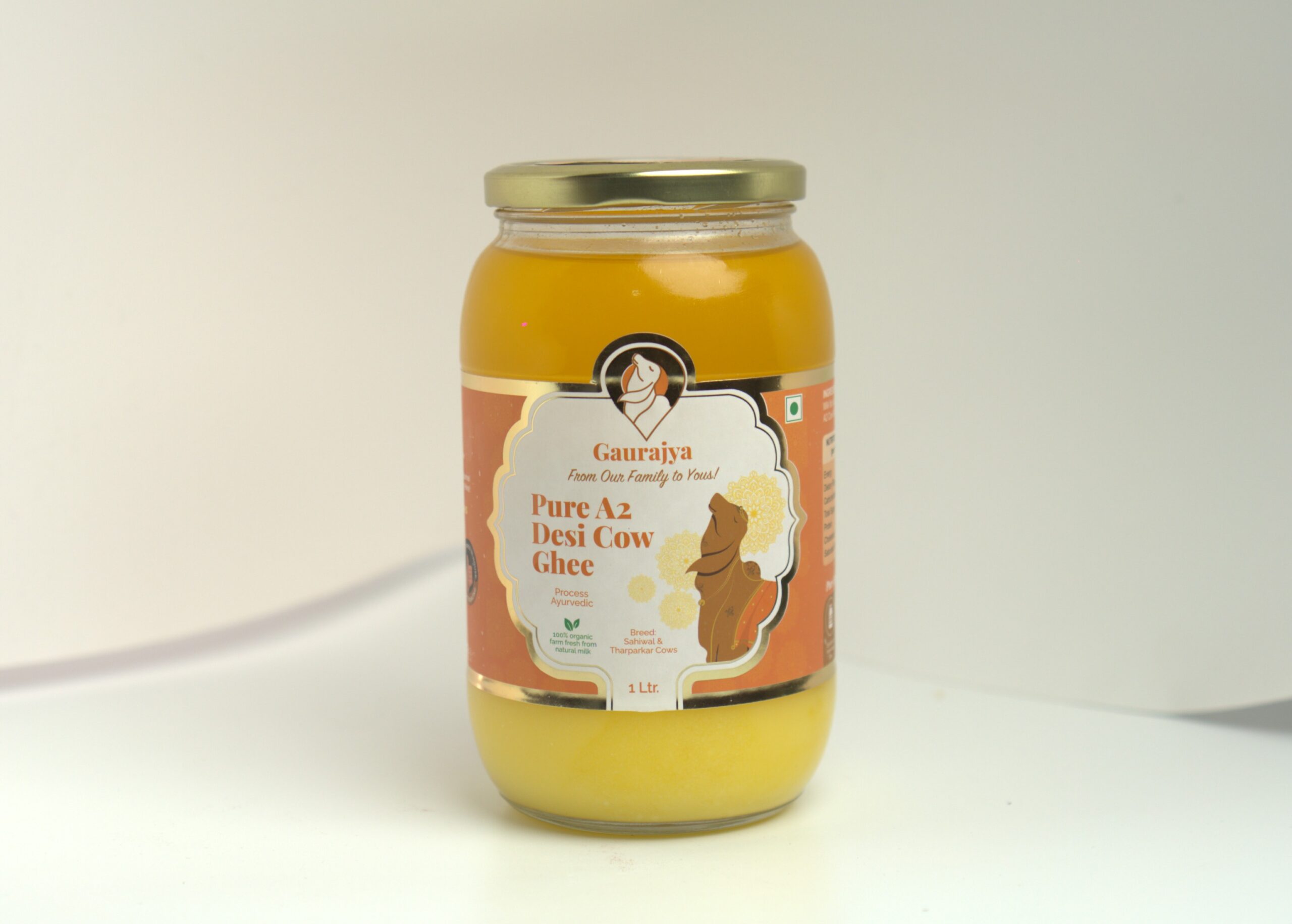 A2 Sahiwal & Tharparkar Cow Desi Ghee | Gaurajya Ghee 1,000 ml - Image 2